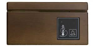 Кнопка R-CALL КДМ-24: вызов официанта и держатель меню (однокнопочный, темный дуб)