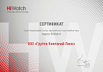 Сертификат HiWatch Группа компаний Линк 